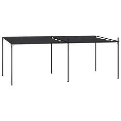 Sjenica s pomičnim krovom 600 x 300 x 233 cm antracit