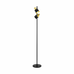 EGLO Podna lampa FIUMARA 2xE27 168,5 cm crna/zlatna 39388