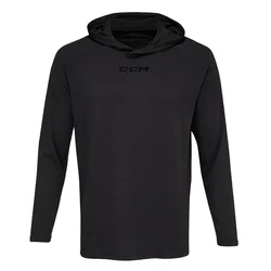 Moški pulover CCM LS Premium Training Hoodie Black XL