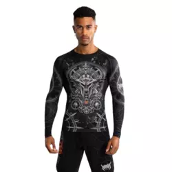 Venum Kompresiona majica Rashguard Gladiator 5.0, Dugi rukav, Crno-srebrna