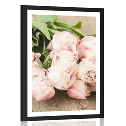 Plakat s paspartujem romantični šopek - 20x30 no frame