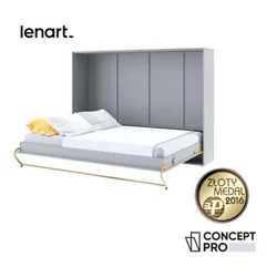 Postelja v omari CP-04 - 140x200 cm - siva