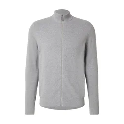 DAN FOX APPAREL Pletena jopa Valentin svetlo siva