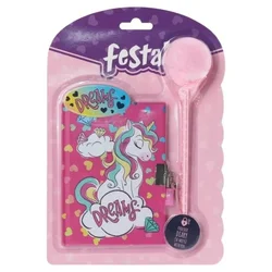 Festa magical tale dnevnik sa ključem i hemijskom olovkom jednorog ( 716601 )