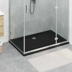 Podloga za tuš s točkicama Crna 120 x 80 x 4 cm ABS