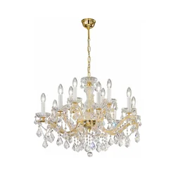 Kolarz 3149.88+4.3.KoT - Kristalni luster MARIA LOUISE, 12xE14/40W/230V, 24K pozlata