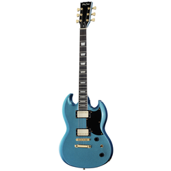 Gitara Harley Benton - DC-DLX Gotoh, električna, plava