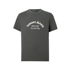 Tommy Jeans Majica antracit/bela
