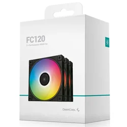 DeepCool FC120 Set ventilatora za kućište, ARGB, 4-pin, 120x120x25mm, Crni