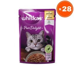 Whiskas Vlažna hrana za mačke Pure delight, Piletina, 85 g, 28 komada
