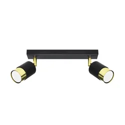 Sollux SL.1070 - Spot svetlo NERO 2xGU10/40W/230V crna/zlatna