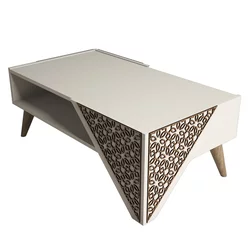 Wallity Klub sto Beril 105x58x40cm Krem