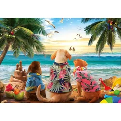 Educa Puzzle Psi na plaži 1000 kosov