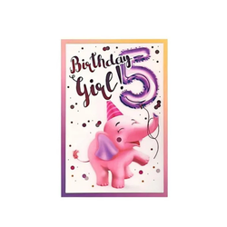 Čestitka 3D Hoorey Birthday Girl 5