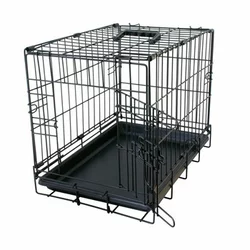 Duvo+ Kavez za pse, 1 Vrata, Plastično dno, 47x30x37cm, Crni