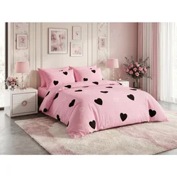 Krep posteljnina CORAZON POLY roza Dimenzije posteljnine: 70 x 90 cm | 140 x 220 cm