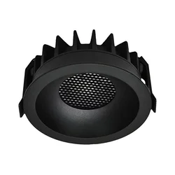 LED ugradna svetiljka LED/24W/230V 3000/4000/6400K prečnik 13,5 cm crna