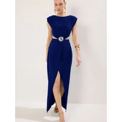 Trendyol Večerna obleka kobalt modra