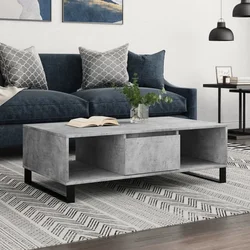 Stolić za kavu siva boja betona 104x60x35 cm konstruirano drvo