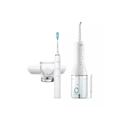 PHILIPS zvočna električna zobna ščetka Sonicare DiamondClean 9000 + dvojni paket Tsangpo HX3806/41, modra