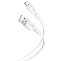 XO Kabl USB-A na USB-C NB212, 2.1A, 1m, Beli