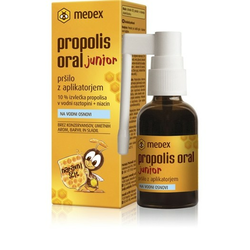 MEDEX Propolis oral junior na vodni osnovi, pršilo z aplikatorjem