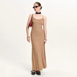 Cropp - Navadna maxi obleka - bež
