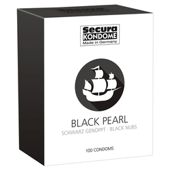 Secura – Black Pearl teksturirani kondomi, 100 kos