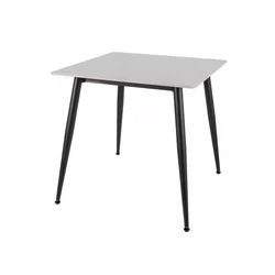Jedilna miza RION 80x80 cm s keramično ploščo, beli marmor