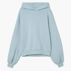 Cropp - Dukserica oversize s kapuljačom - bledoplavo