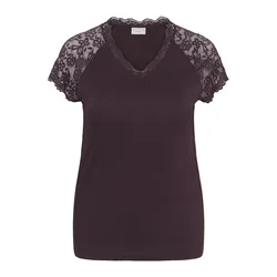 KAFFE CURVE Bluza KCCarli temno liila