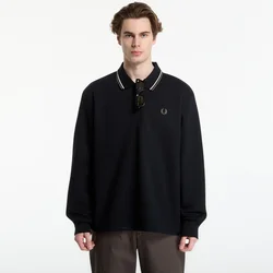 Mikina FRED PERRY Tipped Collared Sweatshirt Black XL