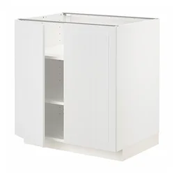 METOD Podni element s policama/2 vrata, bela/Stensund bela, 80x60 cm