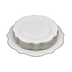 BAROK DEZERTNI SET SILVER PORCELAN W7-2 7/1