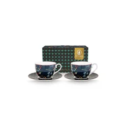 Komplet skodelic in krožnikov Pip Studio Berry Blues 280 ml 2-pack
