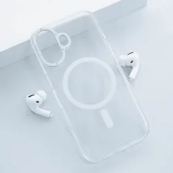 Maska za telefon Berlia Crystal Armor Magnetic za iPhone 16, Providna, Bela