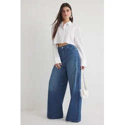 Trendyol Blue High Waist Extra Wide Leg Jeans