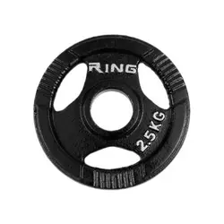 RING olimpijski tegovi 1x2.5kg - PL14-2,5 Crna