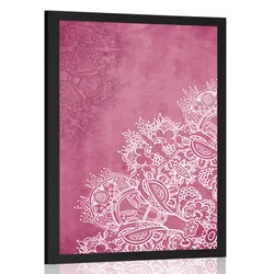 Plakat elementi rožaste Mandale - 60x90 no frame
