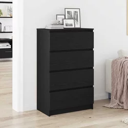 Komoda crni hrast 60x35x98,5 cm konstruirano drvo