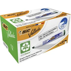 Marker za belo tablo in flipchart, 1,1–5,6 mm, poševna konica, BIC Velleda ecolutions, zelen