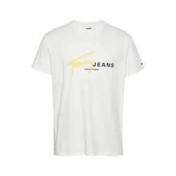 Tommy Jeans Majica mornarska/rumena/bela