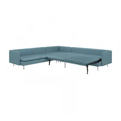 SÖDERHAMN Ugaona sofa ležaj, 6-sed, Fridtuna tamnosiva-plava