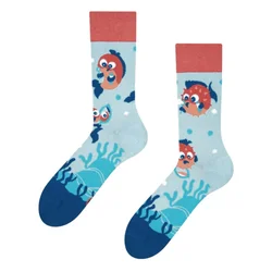 Nogavice DEDOLES - dolge, Funny Blowfish, 43-46