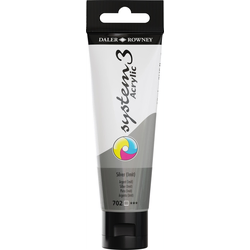 Daler Rowney System3 Akrilna barva Silver Imitation 59 ml 1 kos