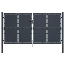 Den Vrtna vrata iz jekla 300x200 cm antracitna