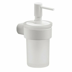 Gedy - Zidni dozator sapuna PIRENEI 110 ml mlečno staklo/mat bela