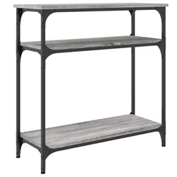 Konzolni stol siva boja hrasta 75x29x75 cm konstruirano drvo