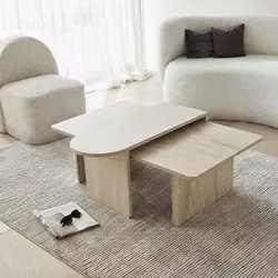 Hanah Home Set kafenih stočića, 105x35cm, Bež