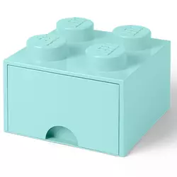 LEGO Úložný box 4 s šuplíkem AQUA
